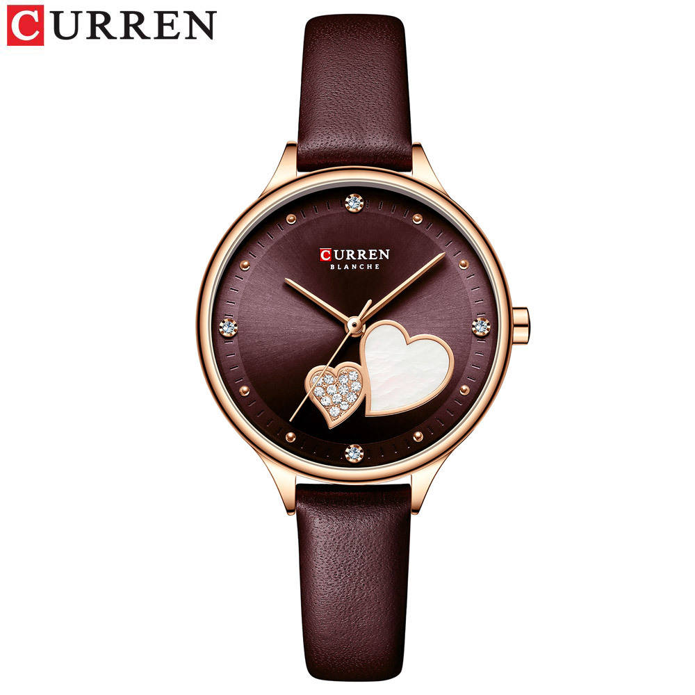CURREN 9077 Women's Quartz Watches Wristwatch Leather - Image 2