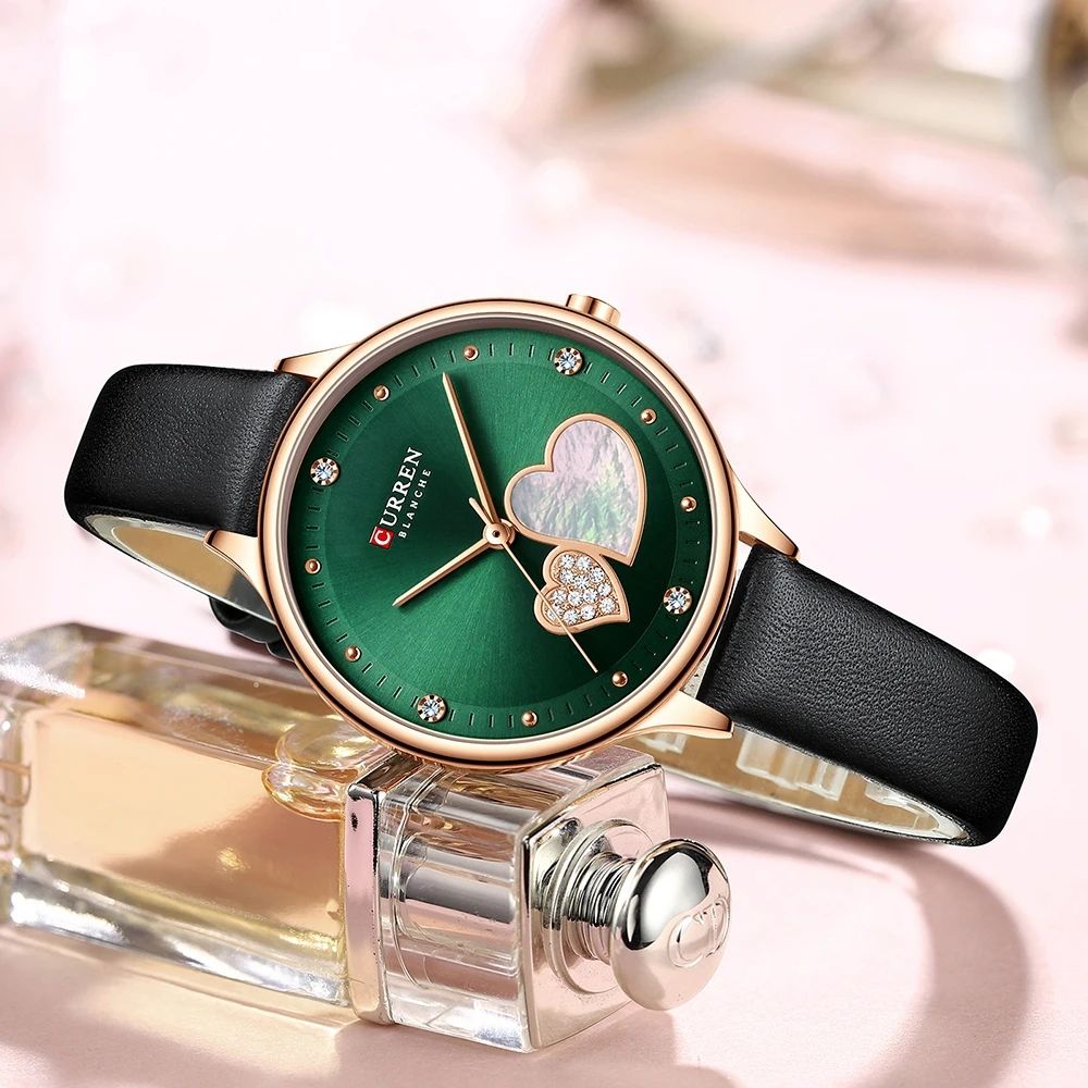 CURREN 9077 Women's Quartz Watches Wristwatch Leather - Image 2