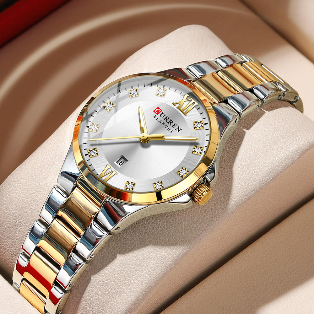 CURREN 9107 Quartz Stainless Steel Watch for Women