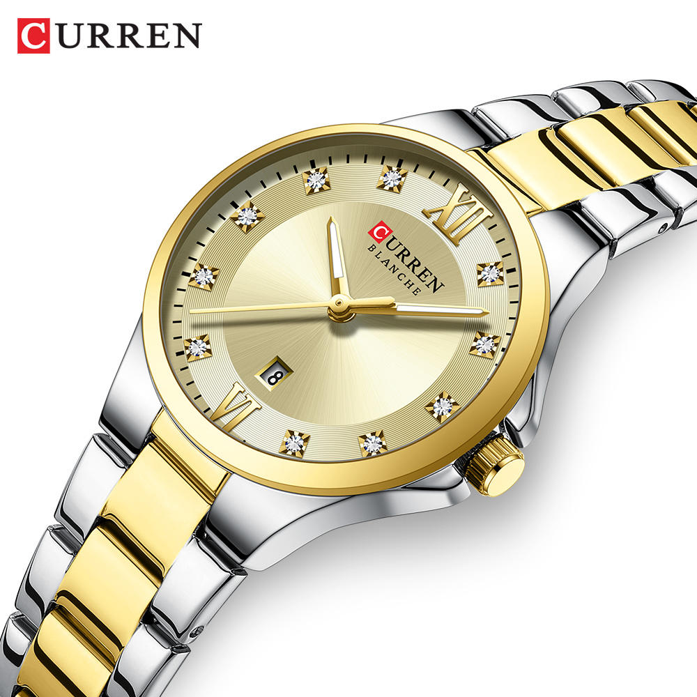 CURREN 9107 Quartz Stainless Steel Watch for Women