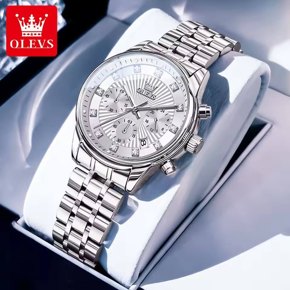 OLEVS 3669 Luxury Multifunctional Chronograph Quartz Watch For Women