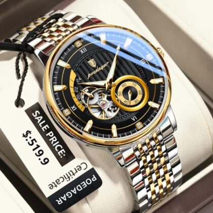 POEDAGAR 1416 Top Luxury Automatic Mechanical Stainless Steel Men’s Watch