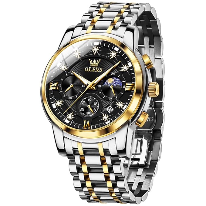 Olevs 2951 Stainless Steel Chronograph Wrist Watch For Men - Image 2