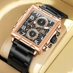 OLEVS 2958 Mens Square Chronograph Watch