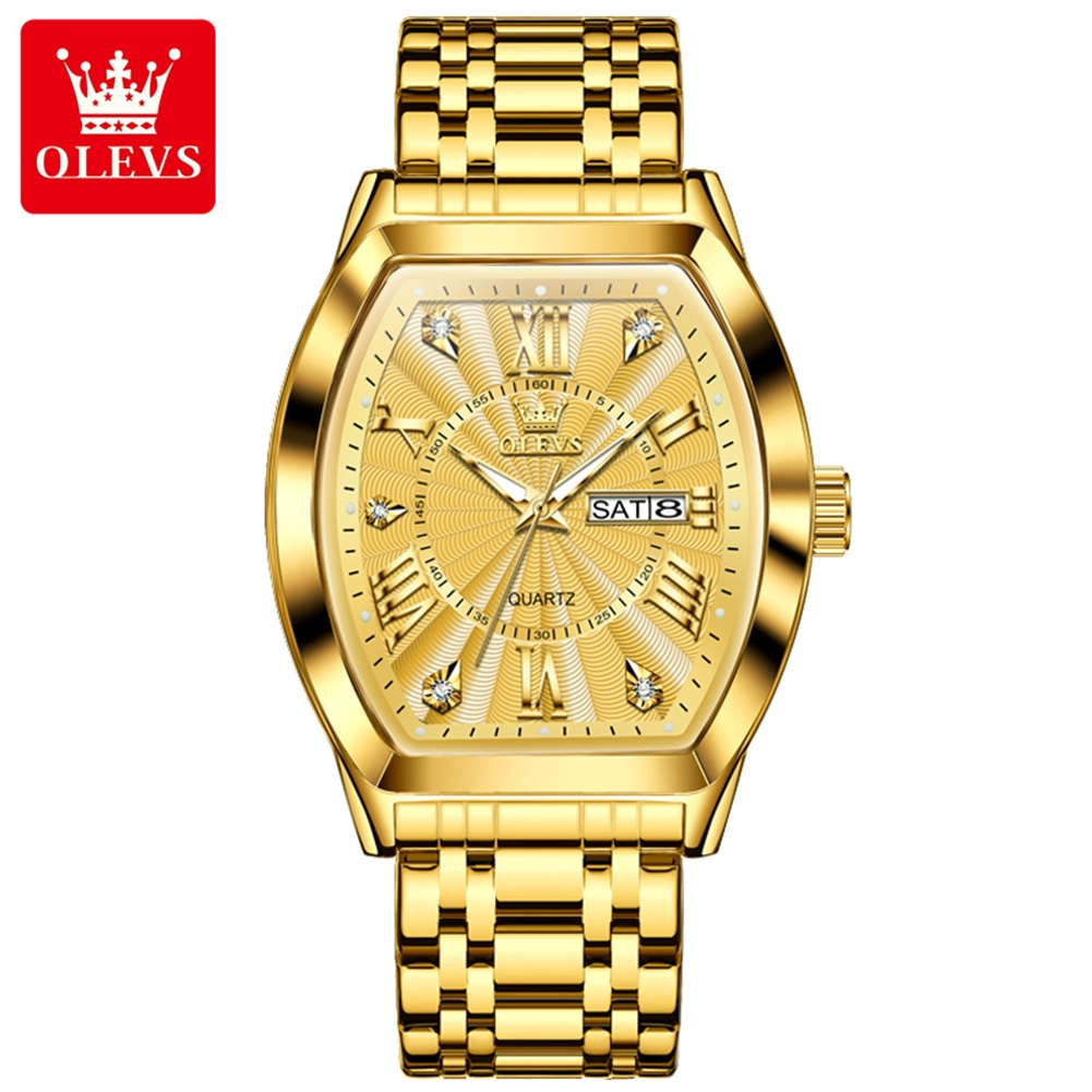 OLEVS 5613 Stainless Steel Calendar Classic Luminous Business Waterproof Men's Quartz Watch