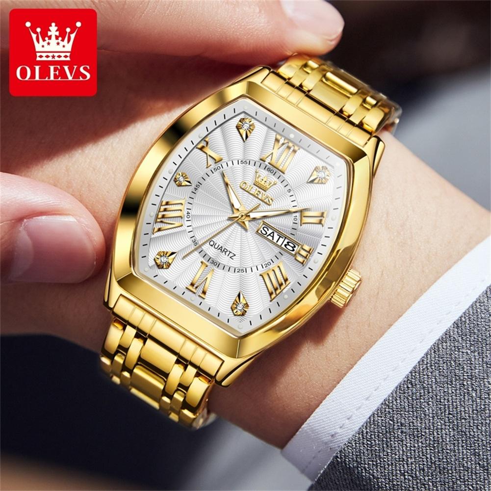 OLEVS 5613 Stainless Steel Calendar Classic Luminous Business Waterproof Men's Quartz Watch - Image 2