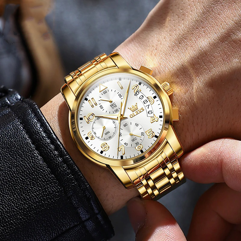 OLEVS 2879 Chronograph Stainless Steel Fashion Business Men - Image 3