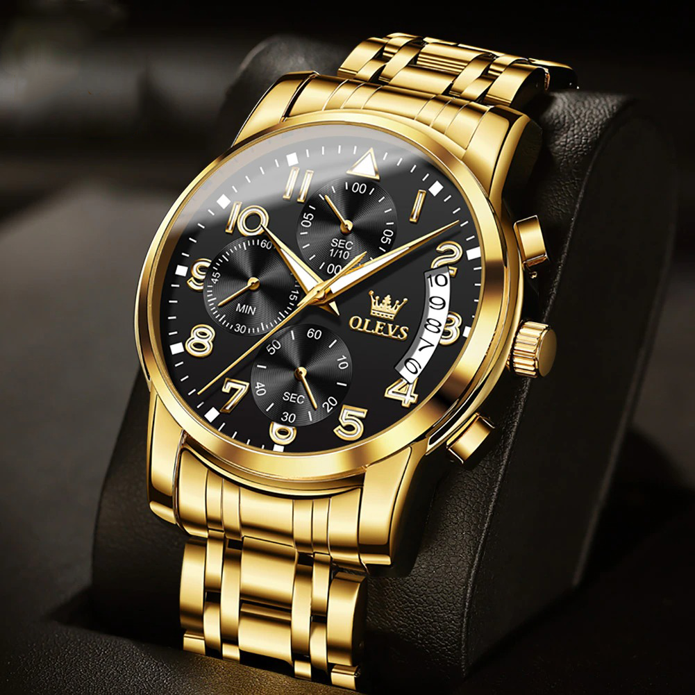 OLEVS 2879 Chronograph Stainless Steel Fashion Business Men