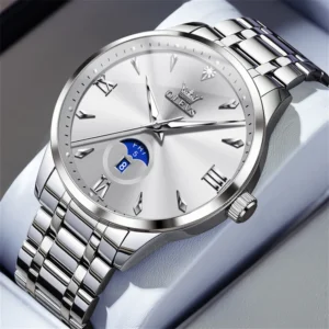 OLEVS 3646 Silver Blue Premium Quartz Man’s Watch