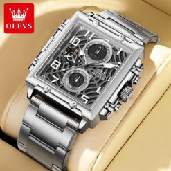 OLEVS 2958 Mens Square Chronograph Watch