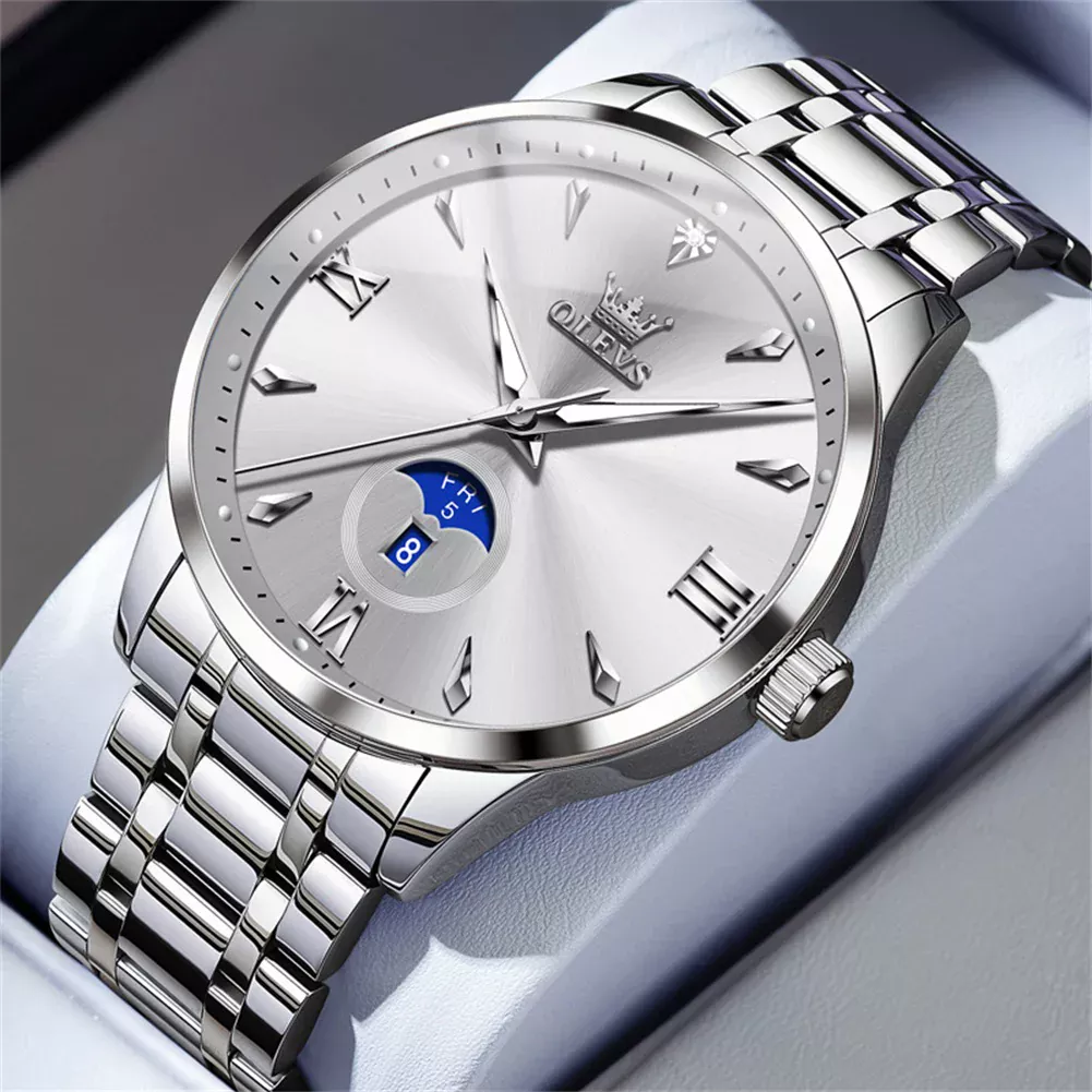 OLEVS 3646 Silver Blue Premium Quartz Man’s Watch