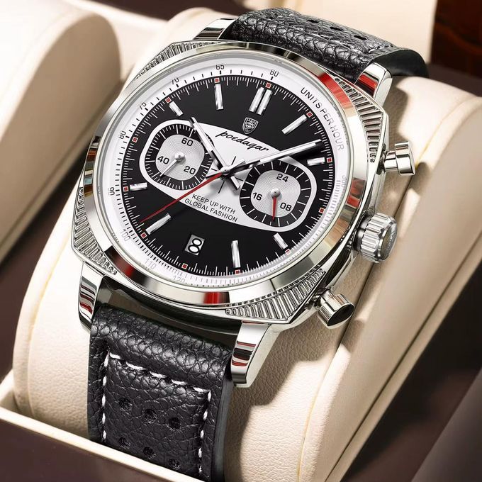 POEDAGAR 838 Original Fashion Men Clock Luminous Waterproof Chronograph Watch