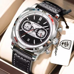 POEDAGAR 838 Original Fashion Men Clock Luminous Waterproof Chronograph Watch - Image 3