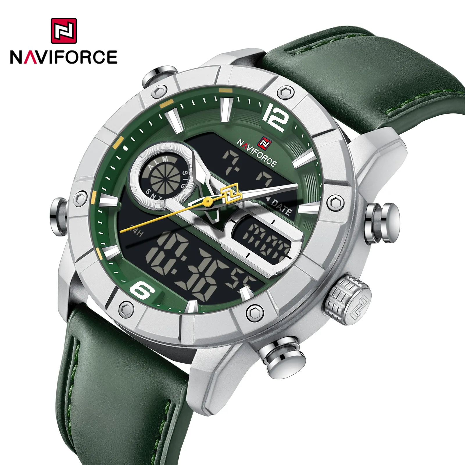 NAVIFORCE NF9263 Men's Watch Genuine Leather Strap - Image 3