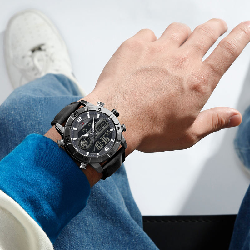 NAVIFORCE NF9263 Men's Watch Genuine Leather Strap - Image 2