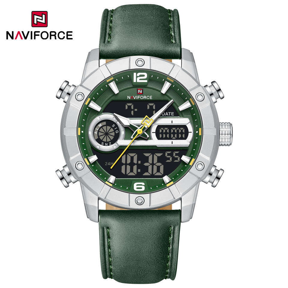 NAVIFORCE NF9263 Men's Watch Genuine Leather Strap - Image 4