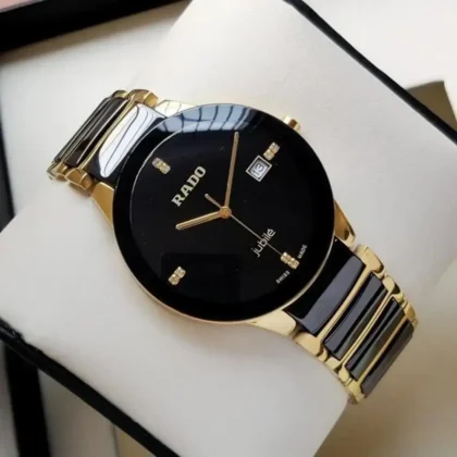 Premium Quality Waterproof Active Date Ceramic and Stainless Steel Watch