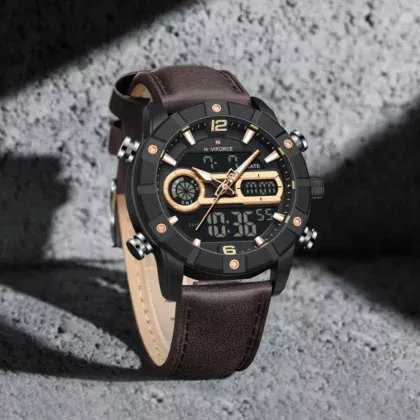NAVIFORCE NF9263 Men’s Watch Genuine Leather Strap