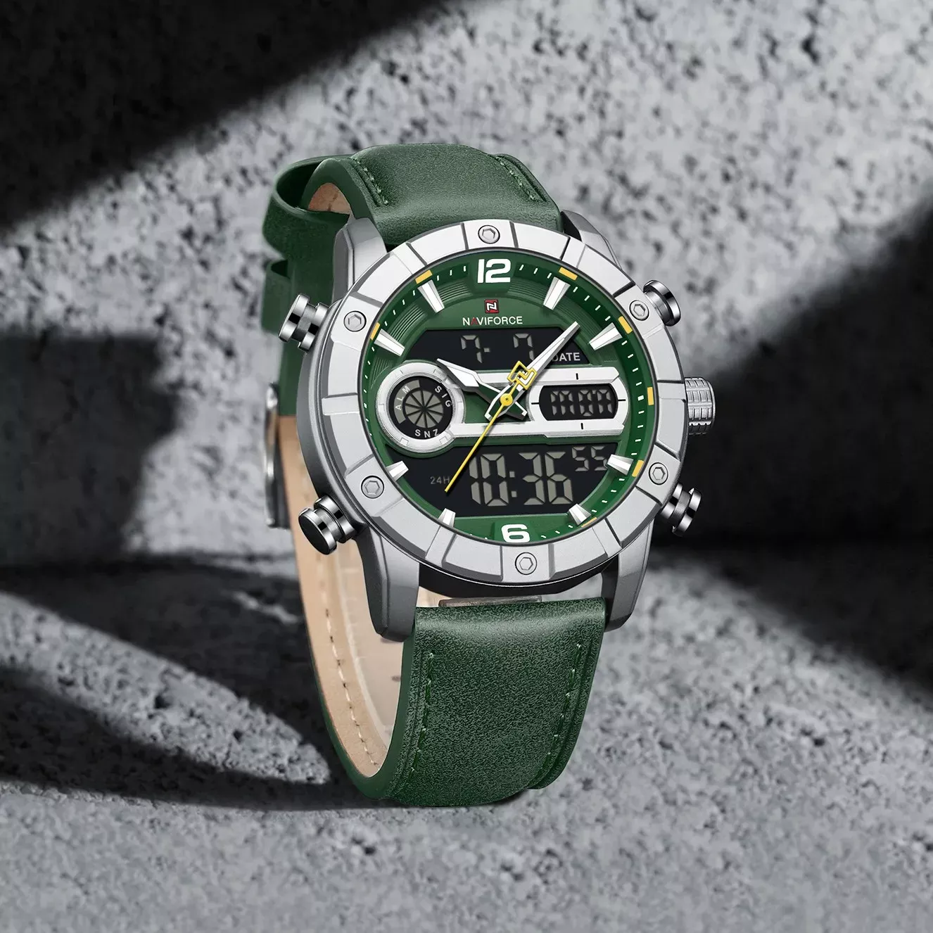 NAVIFORCE NF9263 Men's Watch Genuine Leather Strap