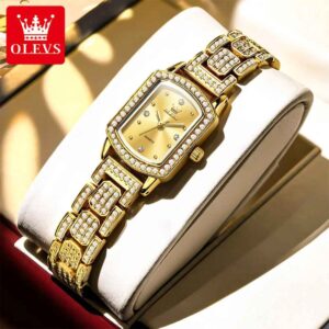 OLEVS 7142 Luxury Square Quartz Watch For Women