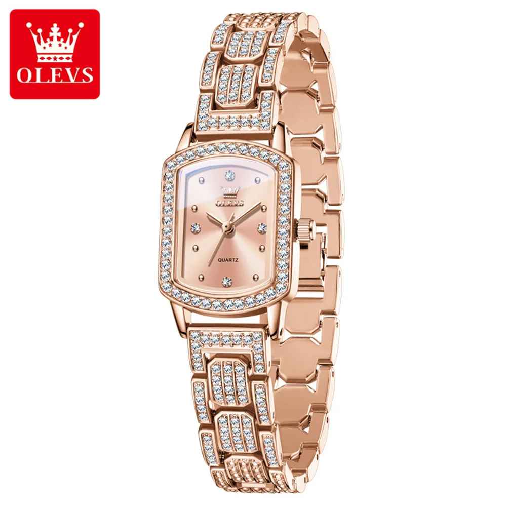 OLEVS 7142 Luxury Square Quartz Watch For Women - Image 4