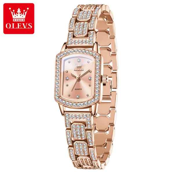 OLEVS 7142 Luxury Square Quartz Watch For Women - Image 4