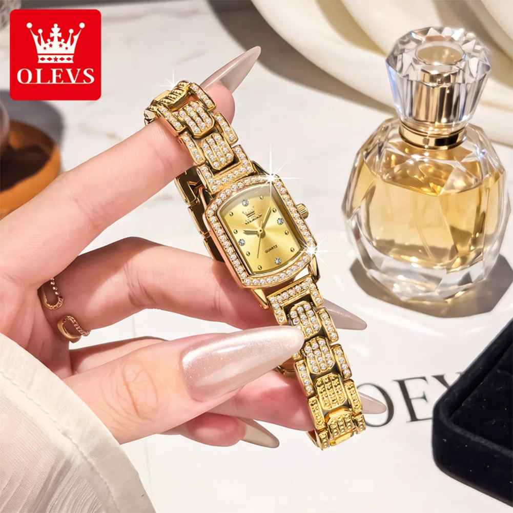 OLEVS 7142 Luxury Square Quartz Watch For Women - Image 2