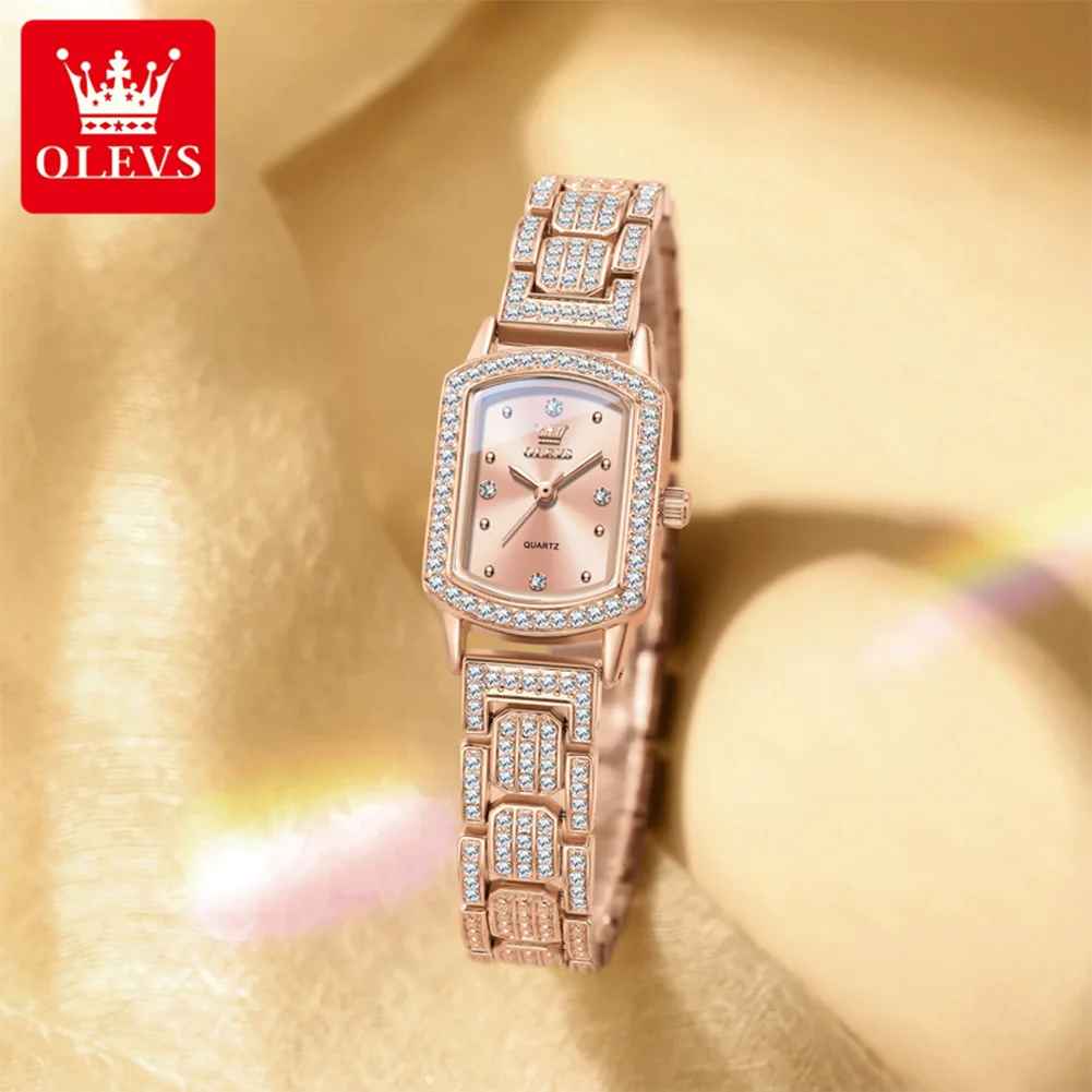 OLEVS 7142 Luxury Square Quartz Watch For Women - Image 3