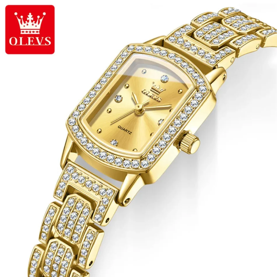 OLEVS 7142 Luxury Square Quartz Watch For Women - Image 3