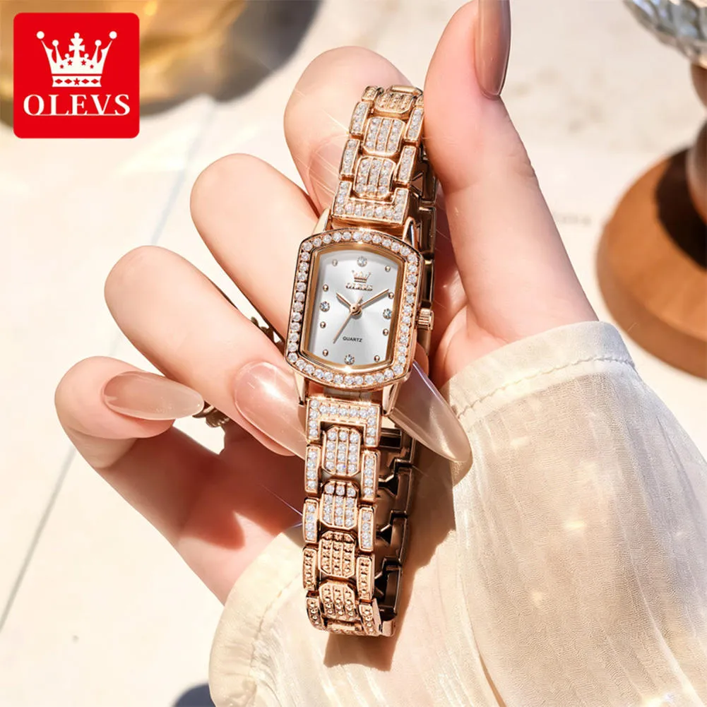 OLEVS 7142 Luxury Square Quartz Watch For Women - Image 2