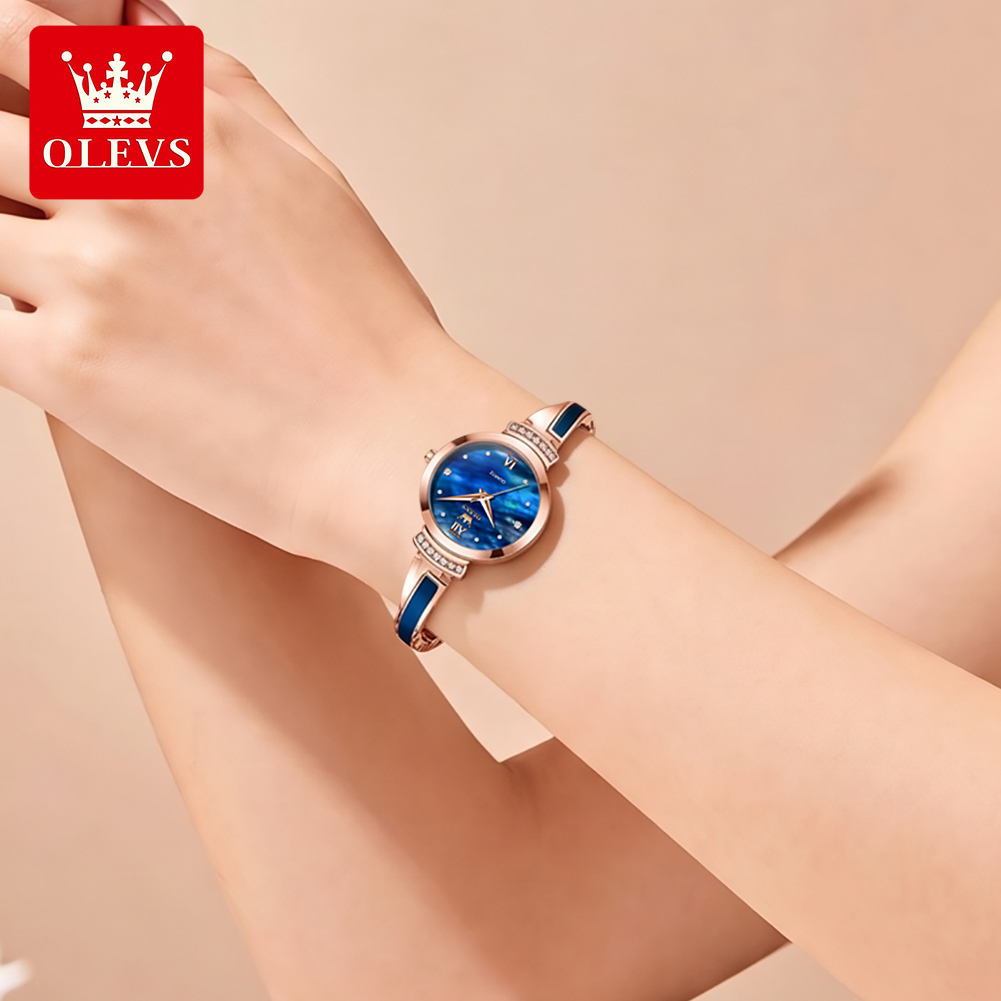 OLEVS 7140 Creative Watch For Women Special Design Quartz Movement - Image 3