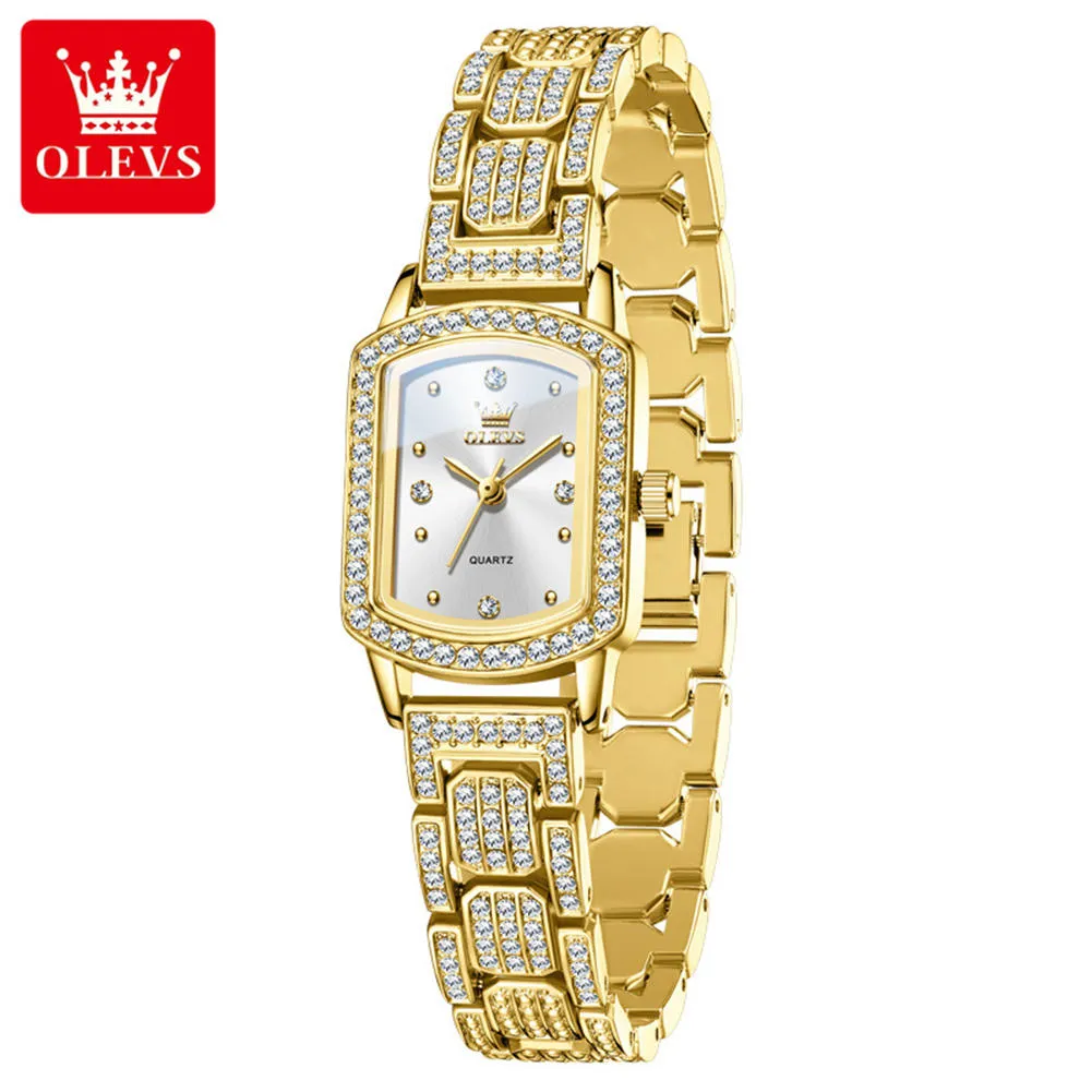 OLEVS 7142 Luxury Square Quartz Watch For Women - Image 3